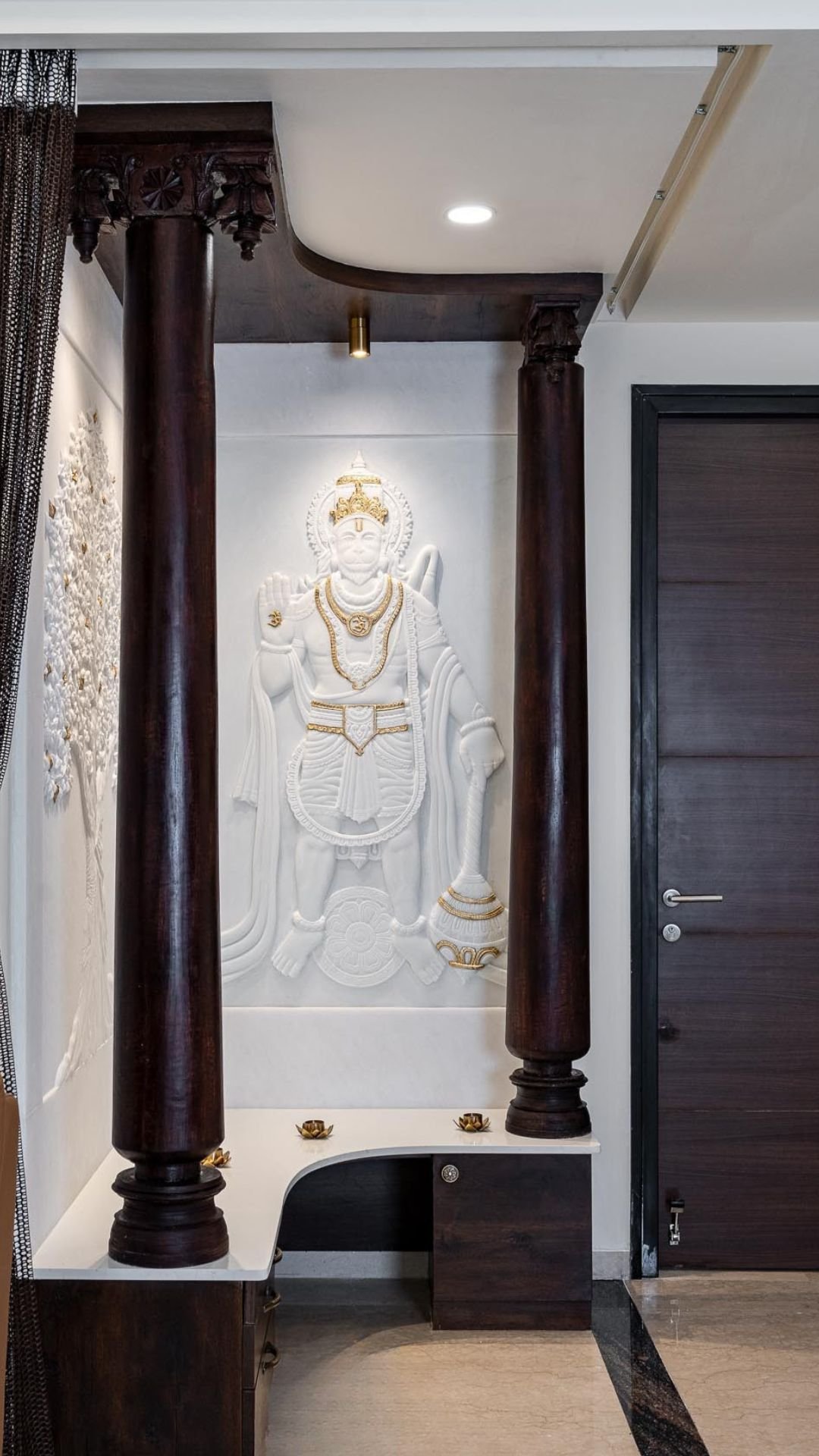 Marble Mandir with Hanuman on one side
